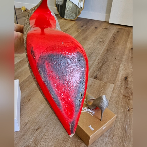 Christian Louboutin so kate gold glitter 120 pumps 37.5 - Picture 11 of 16